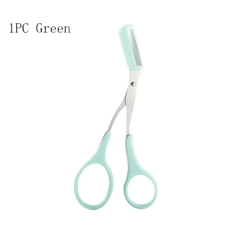 1/2/3/4Pcs Eyebrow Trimmer Makeup Tools Stainless Steel Eyebrow Scissors with Comb Hair Removal Eyebrows Shaping Makeup Tools