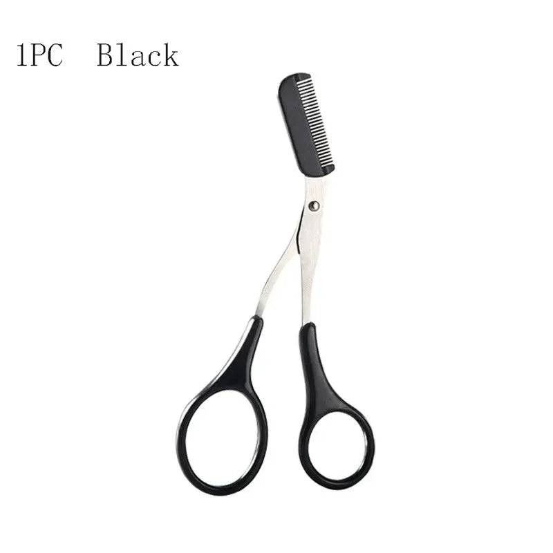 1/2/3/4Pcs Eyebrow Trimmer Makeup Tools Stainless Steel Eyebrow Scissors with Comb Hair Removal Eyebrows Shaping Makeup Tools