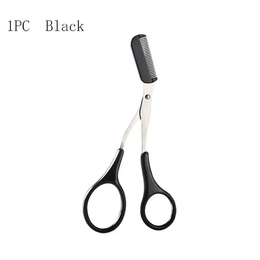 1/2/3/4Pcs Eyebrow Trimmer Makeup Tools Stainless Steel Eyebrow Scissors with Comb Hair Removal Eyebrows Shaping Makeup Tools